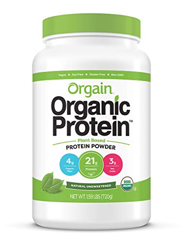 Orgain Organic Plant Based Protein Powder, Vanilla Bean - Vegan, Low Net Carbs, Non Dairy, Gluten Free, Lactose Free, No Sugar Added, Soy Free, Kosher, Non-GMO, 2.03 Pound (Packaging May Vary): Amazon.com: Health & Personal Care