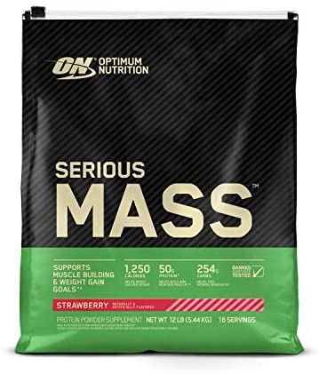 Amazon.com: Optimum Nutrition Serious Mass Weight Gainer Protein Powder, Vitamin C, Zinc and Vitamin D for Immune Support, Chocolate, 6 Pound (Packaging May Vary): Health & Personal Care