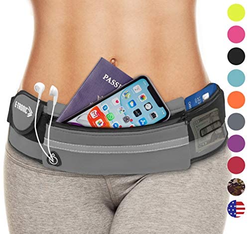 Running Gear Workout Bag: Waist Packs Best Comfortable Running Belts That Fit ALL Phones (Gray) Gym Accessories Fanny Packs Exercise Workout Pack Running Pouch for Women and Men Fanny Pack : Sports & Outdoors