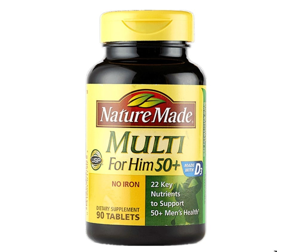 Free shipping multi vitamin for him 50+ 90 pcs