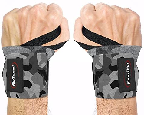 Rip Toned Wrist Wraps, Weightlifting Wrist Wraps for Men & Women - Wrist  Support Wraps for Weight Lifting, Strength Training, Powerlifting &  Bodybuilding - 18 Gray Camo Stiff Fit : : Health